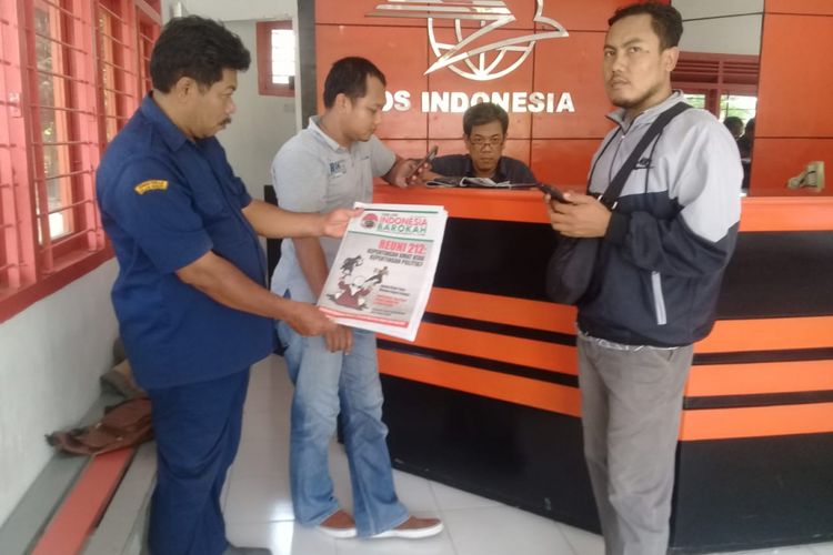 Tabloid Indonesia Barokah di Kantor Pos Purwodadi, Grobogan, Jateng, Jumat (25/1/2019).‎