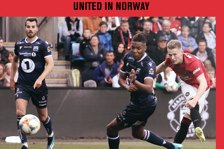Laga Kristiansund vs Manchester United berlangsung di Stadion Ulevaal, Oslo, 30 Juli 2019. 