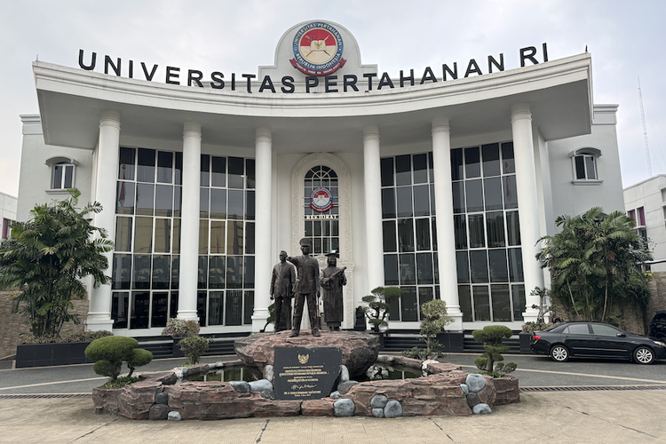 Kampus Pusat atau Kampus Utama Universitas Pertahanan (Unhan) di Komplek Indonesia Peace and Security Center (IPSC) Sentul, Kabupaten Bogor, Jawa Barat. Gambar diambil pada 5 Desember 2023.
