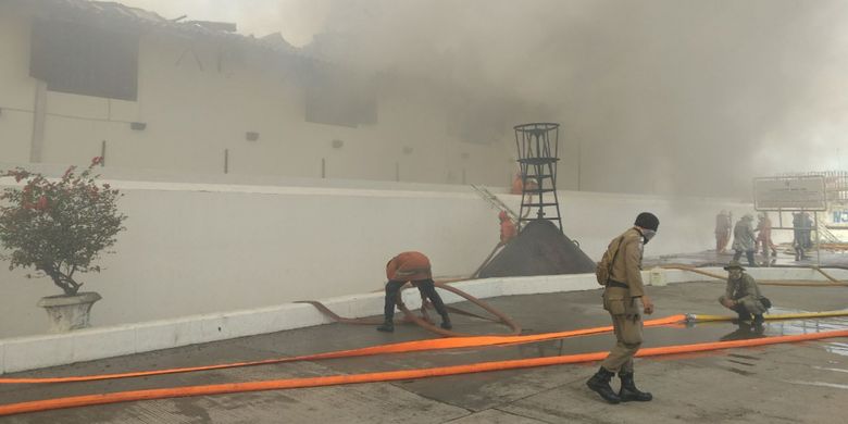 Museum Bahari, Penjaringan, Jakarta Utara, terbakar pada Selasa (16/1/2018). 