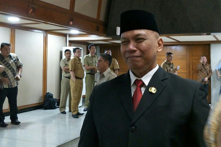 Kepala Dinas UMKM DKI Jakarta Adi Adiantara yang baru dilantik, Selasa (25/9/2018). 
