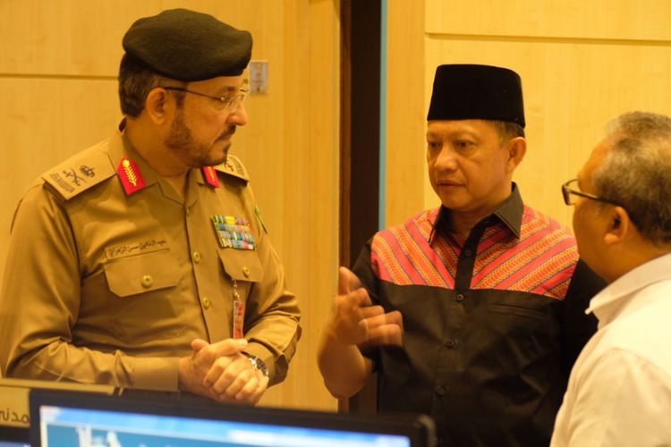 Kapolri Jenderal Pol Tito Karnavian menemui kepolisian Arab Saudi untuk menitipkan jamaah haji Indonesia, Rabu (30/8/2017).