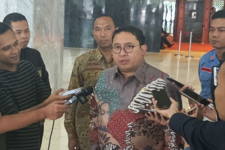 Wakil Ketua Umum Partai Gerindra Fadli Zon saat ditemui di Kompleks Parlemen, Senayan, Jakarta, Selasa (27/2/2018).