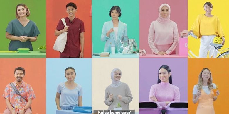 Tangkap layar video kampanye #10MenitUntukBumi dari Kiehls Indonesia.