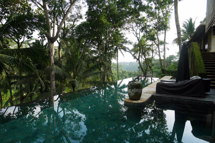 Tempat untuk melakukan aktvitas outdoor seperti olahraga, estate walk, renang, hingga piknik di Como Shambhala Estate, Bali, Sabtu (16/12/2017).