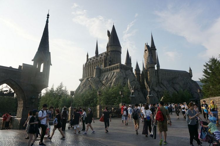 Hogwarts Castle di Universal Studios Japan.