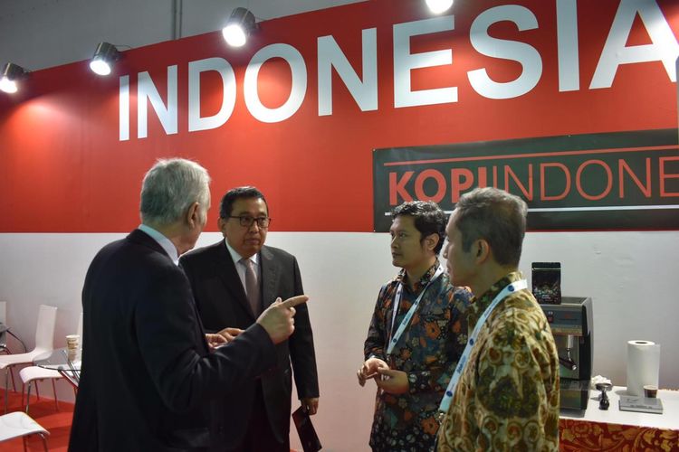 Gerai Indonesia di ajang Athens Food Expo 2019, Athena, Yunani.