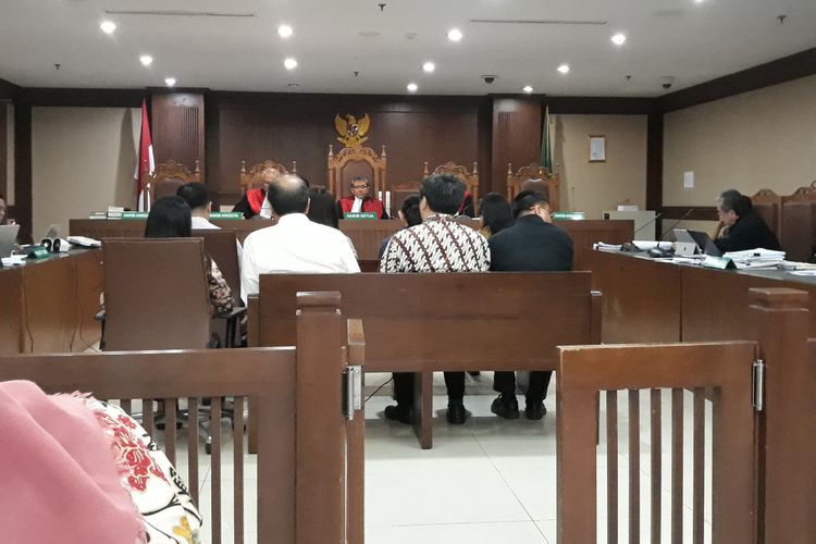 Persidangan terhadap tiga pejabat Sinarmas di Pengadilan Tipikor Jakarta, Rabu (6/2/2019).