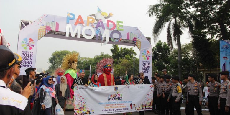 Parade Asian Paragames 2018 di Jakarta, Minggu (23/9/2018)