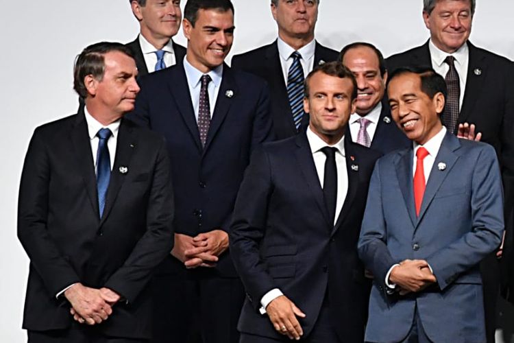 Presiden Jokowi di KTT G20, di Osaka, Jumat (28/6/2019).