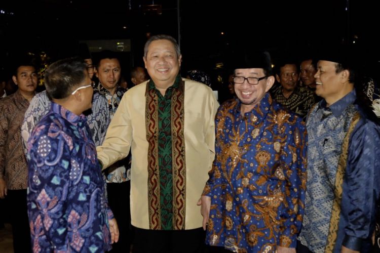 Ketua Umum Partai Demokrat Susilo Bambang Yudhoyono bertemu sejumlah petinggi Partai Keadilan Sejahterea (PKS) di Hotel Gran Melia, Jakarta, Senin (30/7/2018).
