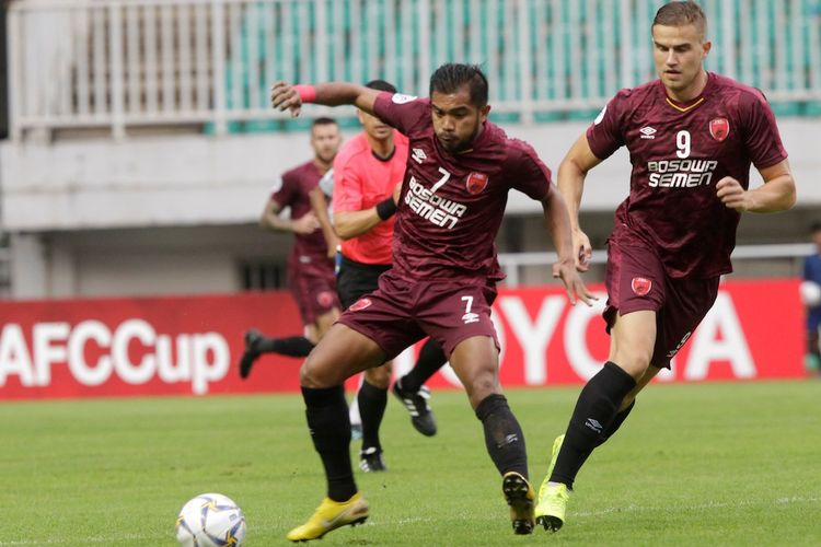 Penampilan pemain PSM Makassar, Zulham Zamrun, dalam pertandingan Grup H Piala AFC 2019 melawan Kaya FC di Stadion Pakansari, Cibinong, Selasa (2/4/2019).