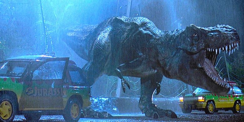 Salah satu adegan dalam film Jurassic Park
