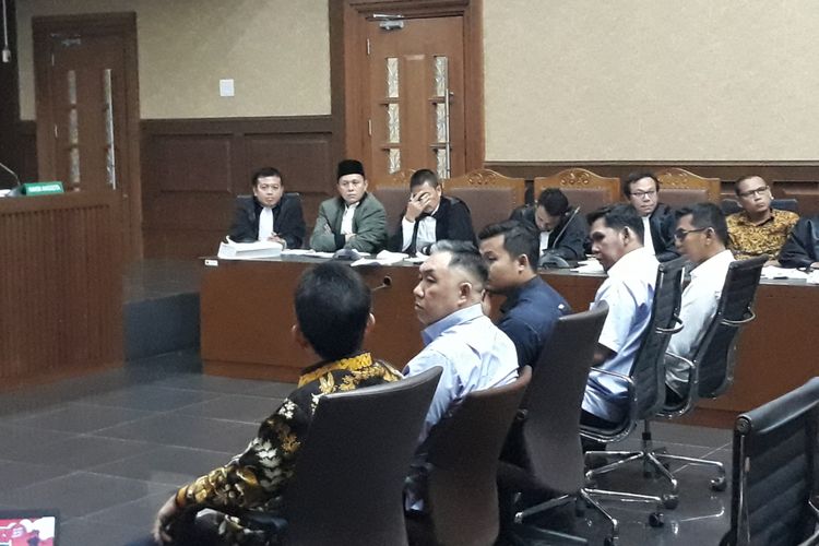 Persidangan terhadap Bupati Lampung Tengah Mustafa di Pengadilan Tipikor Jakarta, Senin (4/6/2018).