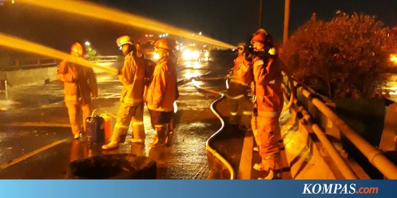 Truk Tangki Pertamina yang Terbakar Bermuatan 32.000 Liter dan Sempat Bertabrakan dengan Calya