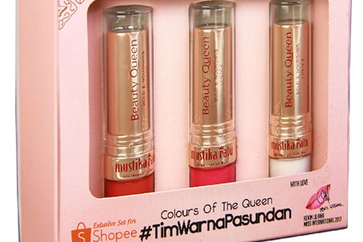 Koleksi terbatas boks lipstik Beauty Queen Mustika Ratu yang akan dipasarkan di festival belanja online 9.9.