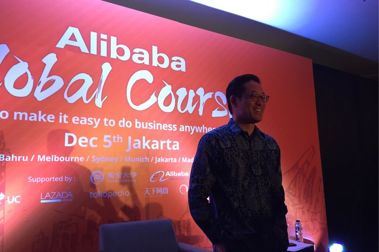 Vice President Alibaba Group Brian Wong saat ditemui di Ballroom Ritz Carlton, Jakarta Selatan, Selasa (5/12/2017).