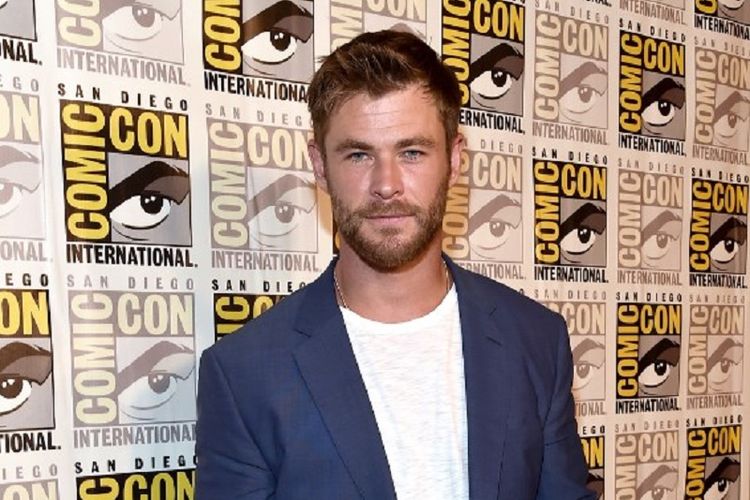 Aktor Chris Hemsworth menghadiri presentasi film keluaran Marvel Studios, Thor: Ragnarok, pada acara Comic-Con International 2017 di San Diego Convention Center, San Diego, California, pada 22 Juli 2017.
