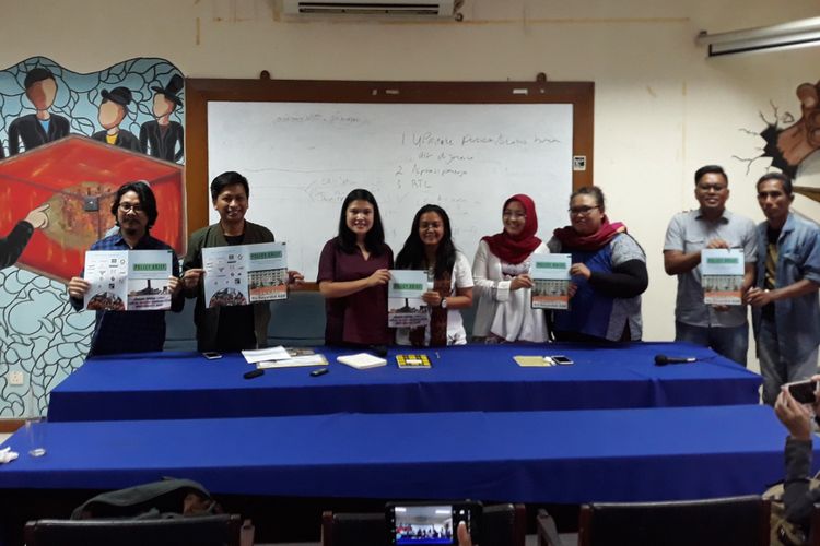 Koalisi Kawal RUU Masyarakat Adat di Gedung YLBHI Jakarta, Minggu (10/2/2019).