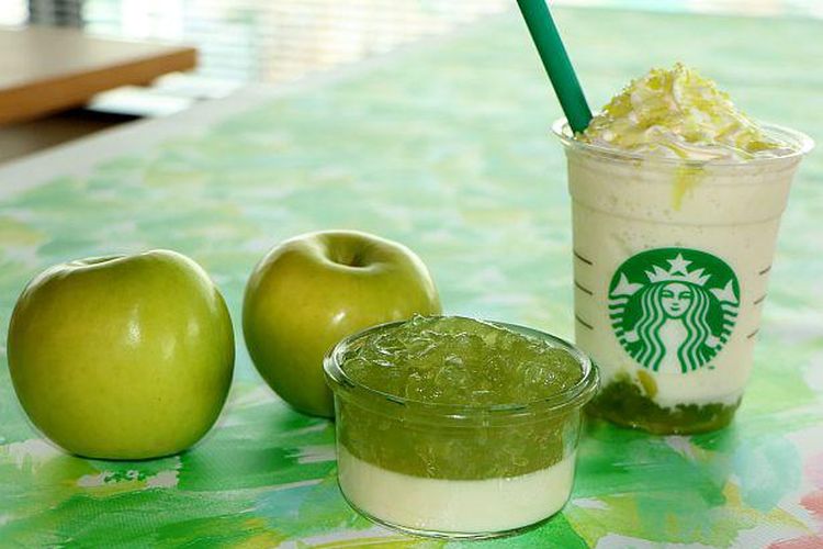 “Green Apple Jelly Frappuccino” memiliki rasa asam-manis dan menyegarkan