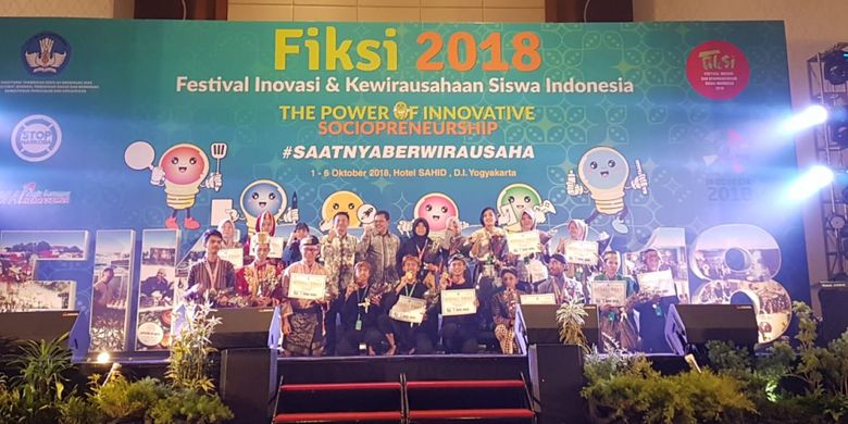 Festival Inovasi Kewirausahaan Siswa Indonesia (FIKSI) telah berlangsung di Yogyakarta 1-6 Oktober 2018 dan ditutup dengan pengumuman pemenang (6/10/2018_