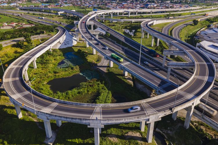 Jalan Tol Tanjung Mulia Medan, Sumatera Utara. 
