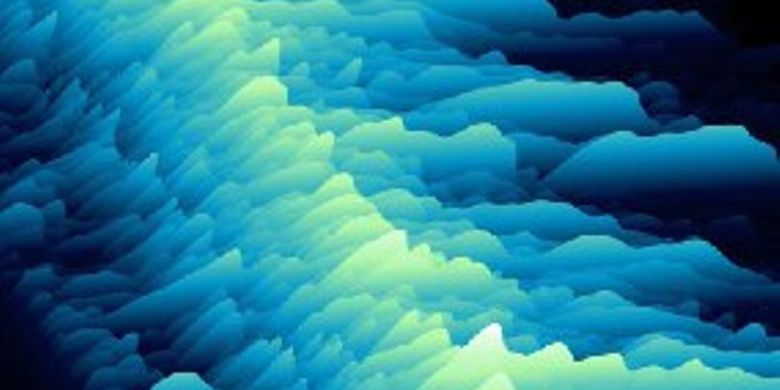 sebuah visualisasi yang menunjukkan bagaimana algoritma menggabungkan klik serupa dari lumba-lumba Risso untuk menemukan struktur yang konsisten. Setiap potongan horizontal menunjukkan bentuk frekuensi satu suara.