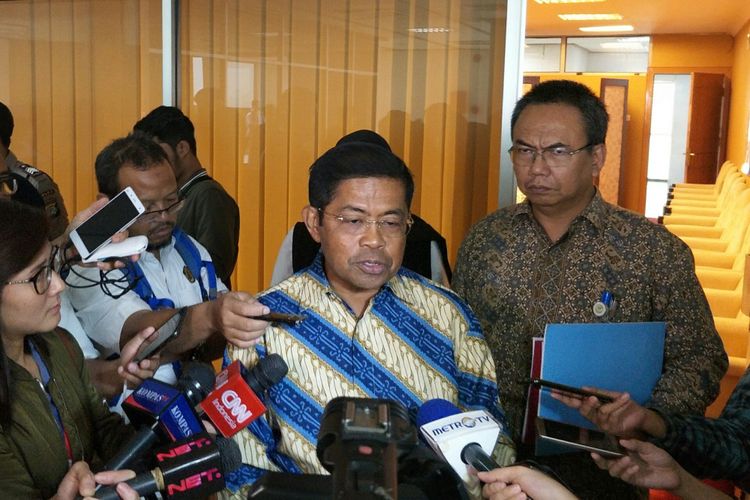 Menteri Sosial Idrus Marham di Kompleks Parlemen, Senayan, Jakarta, Kamis (1/2/2018)