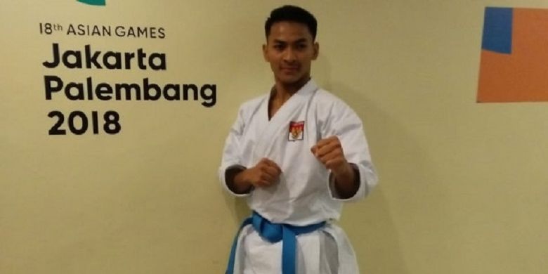 Karateka perwakilan Indonesia, Ahmad Zigi Zaresta Yuda.