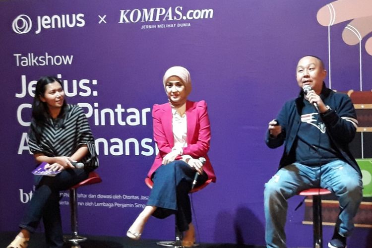 Talkshow Jenius: Cara Pintar Atur Finansial yang diselenggarakan PT Bank Tabungan Nasional Tbk dengan Kompas.com, Jumat (2/2/2018).