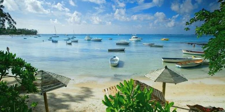 Preybere Beadh di Mauritius(CNN Internasional)