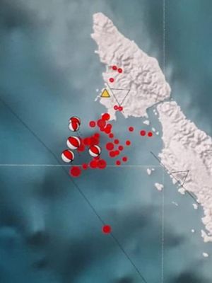 Peta gempa Mantawai 02 Februari 2019