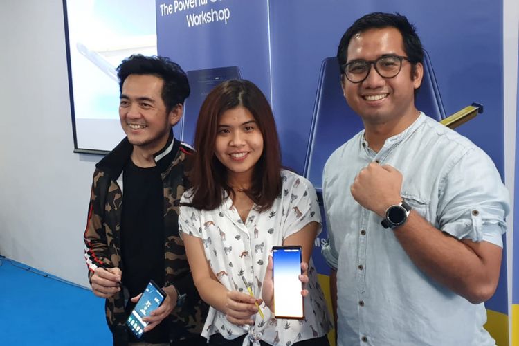 Product Marketing Manager Samsung Mobile, Samsung Electronics Indonesia, Annisa Nurul Maulina saat menghadiri Samsung Media Workshop di Pulau Bintan, Kepulauan Riau, Senin (1/10/2018).