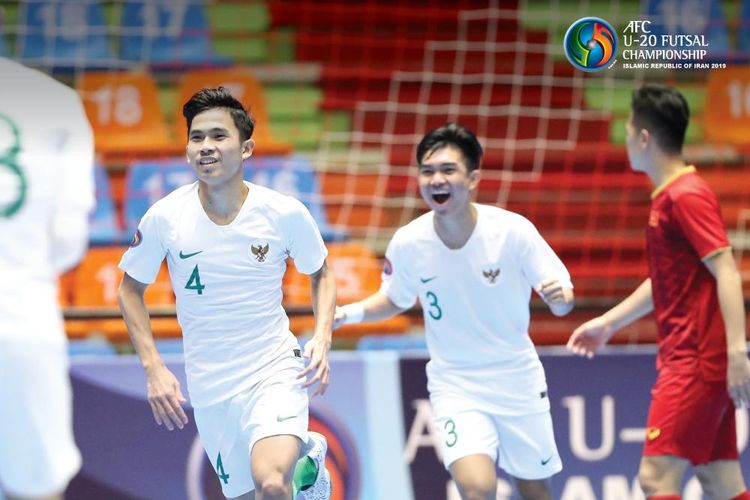 Timnas Futsal Indonesia sukses menumbangkan Vietnam dengan skor 7-5 dalam lanjutan perempat final Piala Asia U-20 2019.  