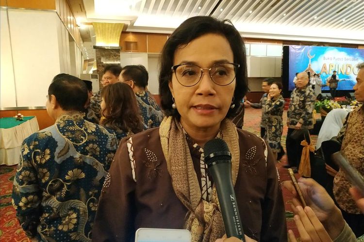Menteri Keuangan (Menkeu) Sri Mulyani Indrawati memberi keterangan di Grand Sahid Jaya, Jakarta, Rabu (22/5/2019). 