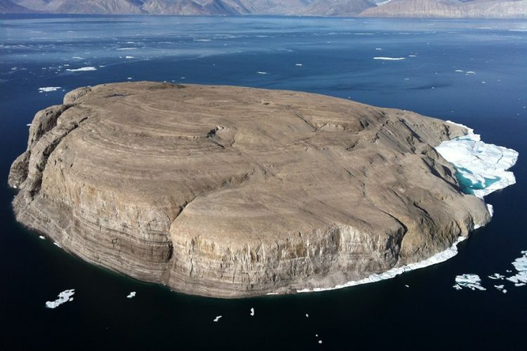 Inilah Pulau Hans yang diperebutkan Kanada dan Denmark.