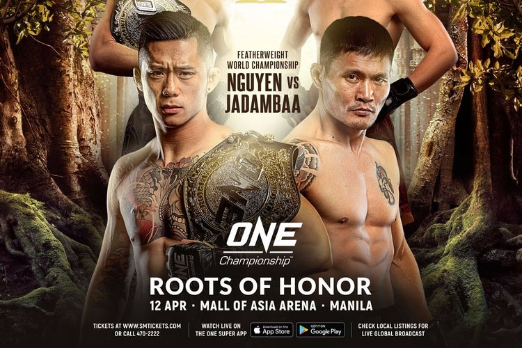 ONE Championship menggelar pertarungan bertajuk ONE: Roots Of Honor, di Mall of Asia Arena, Manila, Filipina, 12 April 2019.