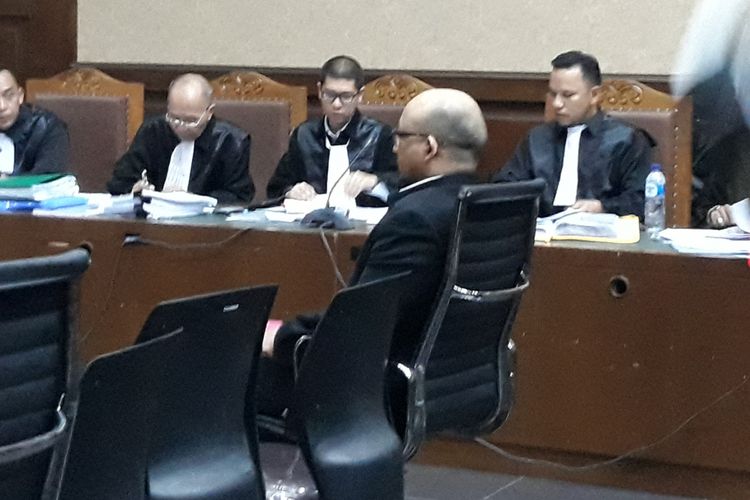 Penyidik KPK Novel Baswedan di Pengadilan Tipikor Jakarta, Kamis (10/1/2019).