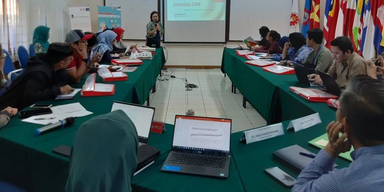 Diskusi ?Pendidikan Gizi dan Generasi Emas Indonesia 2045? yang diadakan Southeast Asian Ministers of Education Organization (SEAMEO) Regional Centre for Food and Nutrition (RECFON) di Gedung SEAMEO, Kedokteran UI Salemba, Jakarta (24/5/2019).