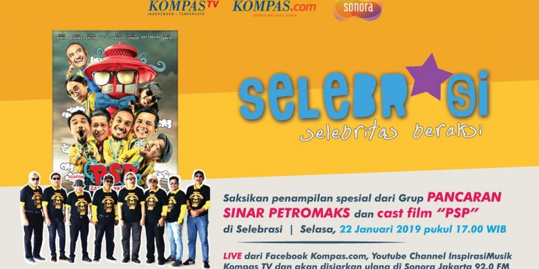 OM Pancaran Sinar Petromaks akan tampil pada program Selebrasi (Selebritas Beraksi) pada Selasa (22/1/2019).