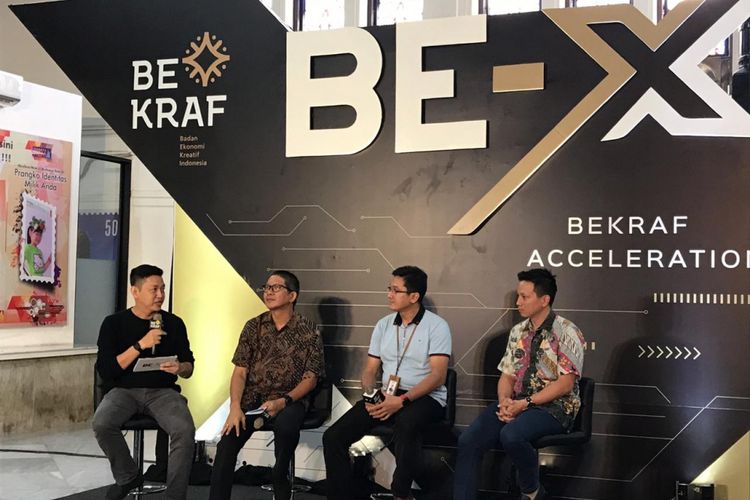Peluncuran BE-X oleh Wakil Kepala Bekraf Ricky Joseph Pesik di Jakarta, Jumat (19/10/2018). 