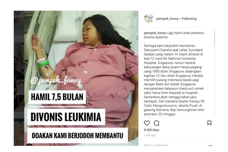 Seorang ibu hamil 7.5 bulan divonis menderita leukemia. 