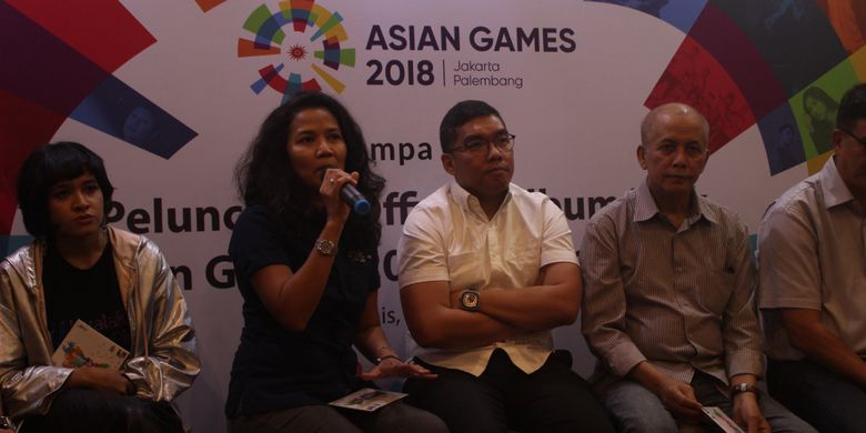 Sofyan Kunto selaku pihak Inasgoc dalam peluncuran Album Asian Games 2018 di restoran siap saji KFC Kemang, Jakarta Selatan.