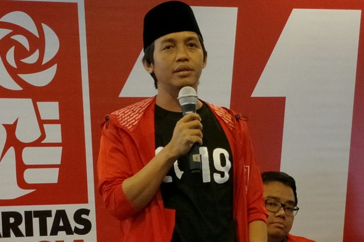 Sekretaris Jenderal Partai Solidaritas Indonesia (PSI) Raja Juli Antoni ketika memberikan keterangan pers di Kantor DPP PSI, Jakarta, Jumat (1/6/2018).