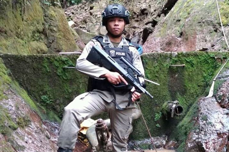 Almarhum Brigadir Herik Kriswanto Daud, anggota Brimob yang meninggal saat bertugas di Palu, Sulawesi Tengah