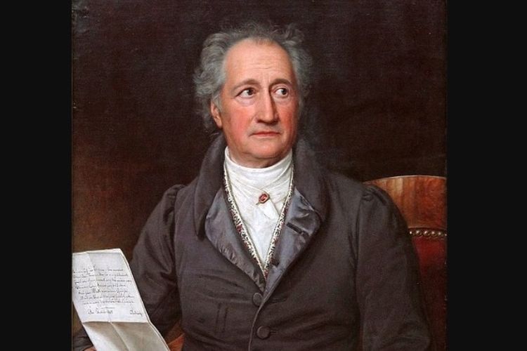 Lukisan foto Johann Wolfgang von Goethe saat berusia 79 tahun.
