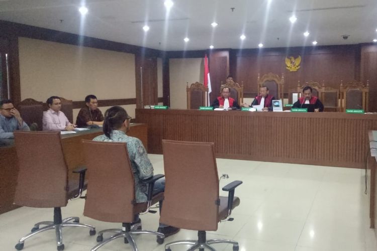 Andi Zulkarnain Mallarangeng alias Choel di Pengadilan Tipikor Jakarta, Kamis (19/7/2018).