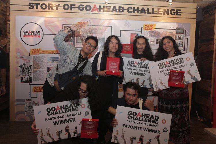 Ajang Go Ahead Challenge 2018 Karya Gak Tau Batas telah memiliki 4 pemenang lintas bidang di Go Ahead Challenge 2018 Artwarding Night, Sabtu (26/1/2019).
