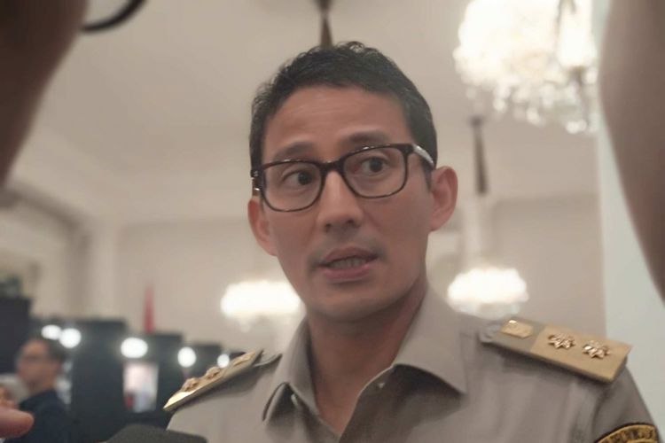 Wakil Gubernur DKI Jakarta Sandiaga Uno di Balai Kota, Senin (14/5/2018).