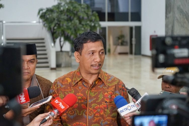Ketua Panitia Perancang Undang-Undang (PPUU) DPD I Wayan Gede Pasek Suardika di Kompleks Parlemen, Senayan, Jakarta, Kamis (31/5/2018). 